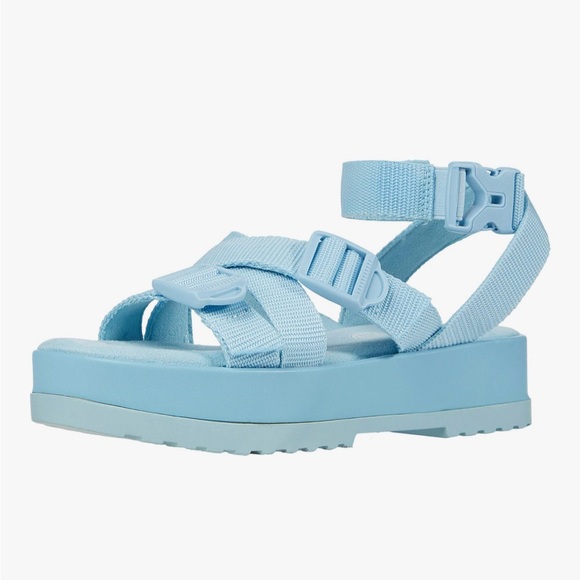 Rocket Dog Women's Vega Webbing Light Blue Platform Sandals Size 8 - Picture 1 of 8